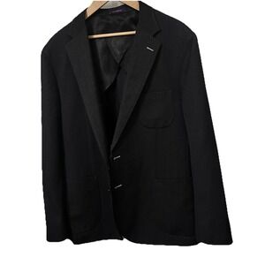 Bartorelli Napoli Blazer Men's 58 R Dark Charcoal Gray 100% Wool Sports Jacket